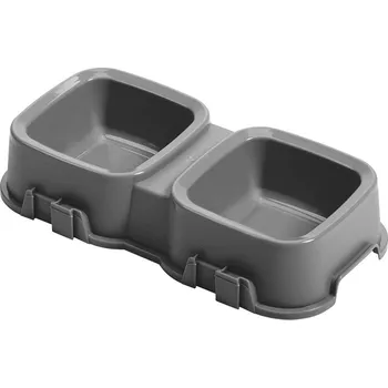 Tontarelli Miska PET dvojitá 2x0,5L grafit