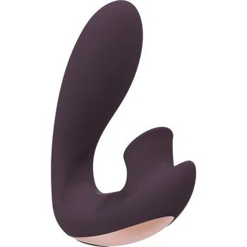 Vibrátor Shots - Irresistible Desirable purple vibrátor se stimulátorem klitorisu