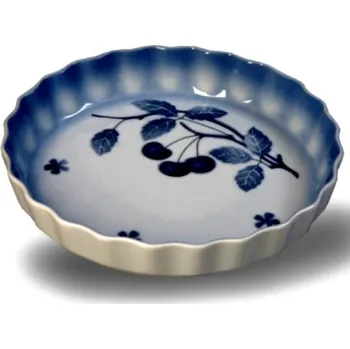 Porcelánová zapékací miska kulatá Modré třešně - Blue Cherry