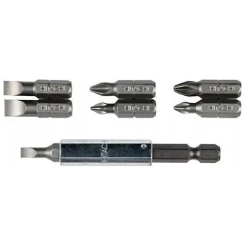 Bit Držák bitů 1/4" + 7 bitů, sada 8 ks