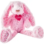 LUMPIN PLYŠ Zajíc Stella 38cm růžový s kvítky *PLYŠOVÉ HRAČKY*