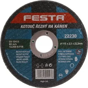 Řezný kotouč Kotouč řezný kámen Festa – 115×2,5×22,2 mm