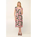 Vamp Letní šaty potiskem akvarelových lilií 22492