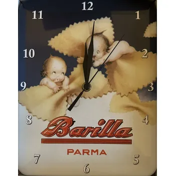 Hodiny Plechové hodiny do kuchyně Barilla Parma