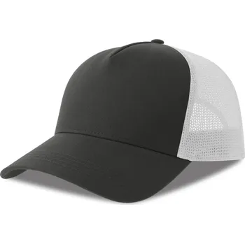 Atlantis Headwear Kšiltovka Rapper Cotton-S, 5 panelová, Trucker COT33026092799-dark grey/w UNI Šedá tmavá/bílá