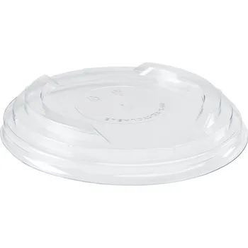 Jednorázové nádobí 500 ks - Víčko průhledné pro papírovou misku - průměr 150 mm