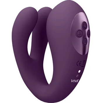 Vibrátor VIVE Yoko Triple Action Vibrator Dual purple vibrátor na klitoris a G-bod
