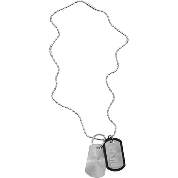 Náhrdelník Diesel Pánský ocelový náhrdelník s vojenskými známkami DX1553040 + 2 měsíce na vrácení zboží