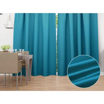 ubrus Saténový závěs LUX-021 Petrolejově modrý 140x140 cm