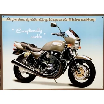 Plechová cedule Plechová cedule motorka Kawasaki Exceptionally nimbe
