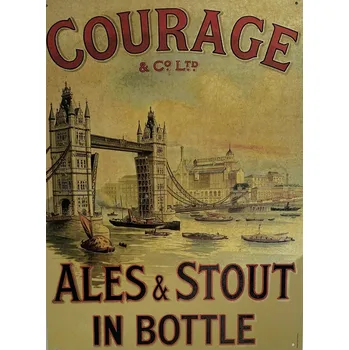 Plechová cedule Plechová cedule Courage reklama na pivo menší