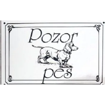 Plechová cedule Plechová cedulka Tady hlídám já Jezevčík