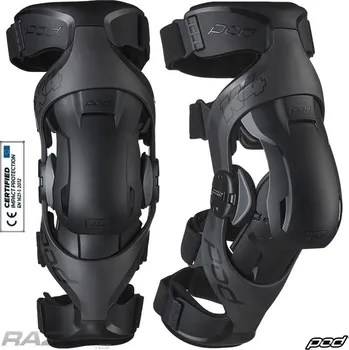 Motocyklový chránič kolene a holeně Ortézy na kolena pro motokros enduro POD K4 2.0 Knee Brace Black M - L