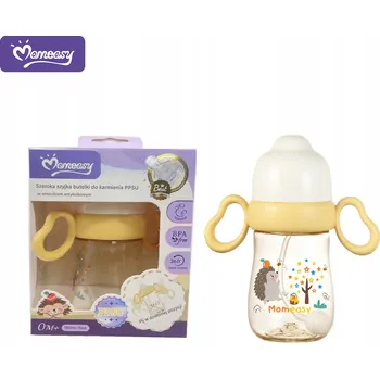 Láhev pro novorozence s dudlíkem 180 ml, antikoliková MomEasy