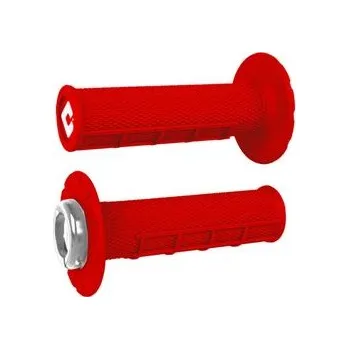 grip ODI GRIPS Half-Waffle V2.1 ATV MX Grip 125mm Bright Red/Silver