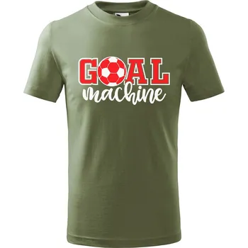 Chlapecké tričko DOBRÝ TRIKO Dětské tričko Goal machine Velikost: 122/6 let, Barva: Khaki
