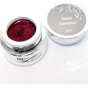 NL nails professional UV, LED perleťový barevný gel PEARL CARMINE 5ml