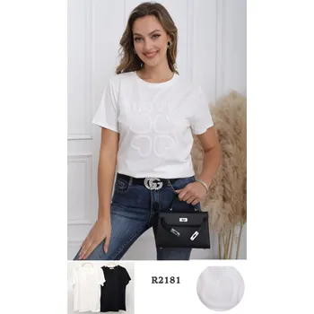 Triko kr. rukáv LOVE R2181 barva: bílá, velikost: S/M