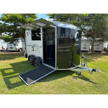 Přívěs pro přepravu koně a skotu Přívěs pro velké koně CHEVAL LIBERTE MAXI 2®, ČERNÝ