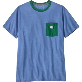 Pánské tričko Pánské tričko Patagonia SHOP STICKER POCKET RESPONSIBILI-TEE - modrá S