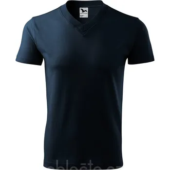 Pánské tričko Tričko MALFINI V-NECK, barva námořní modrá, velikost 3XL