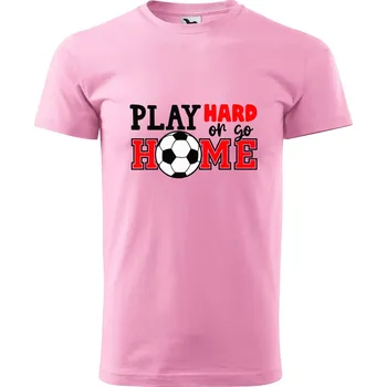 Pánské tričko DOBRÝ TRIKO Pánské tričko s potiskem Play hard Velikost: XL, Barva: Růžová
