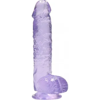 Dildo Shots REALROCK Realistic Dildo with Balls Purple 15 cm
