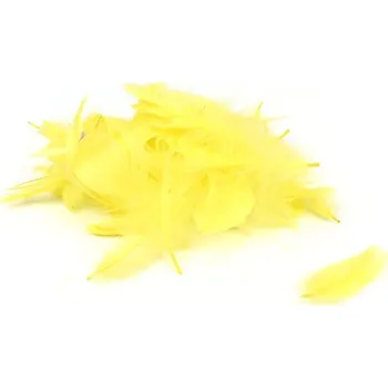 Peří Rayher, 5 g, žluté, 5-10 cm