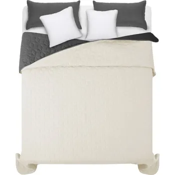 Přehoz na lůžko Oboustranný přehoz DIAMANTE D.GREY & ECRU