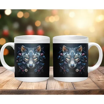 Hrnek 330ml, HLAVA VLKA, cena za 1 ks