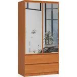 Skříň S 90 cm 2D 2SZ 2 zrcadla CLP olcha