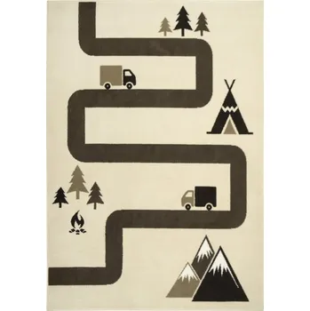 Koberec Dětský koberec Kids 534456/97955, Pěšinka přes les, béžový