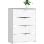 4 křídlový botník RUBIN 66 cm, bílý