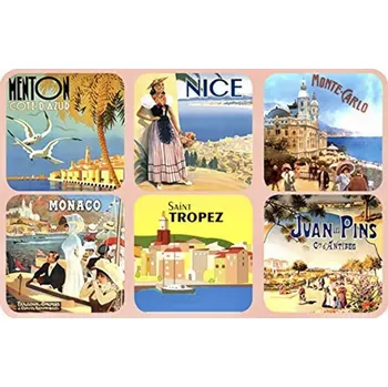 Podtácek Korkové podtácky Francouzská riviéra - Monte Carlo, Saint Tropez, Menton
