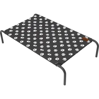 Pelíšek pro psa Pelíšek IRON XL tlapky, černý