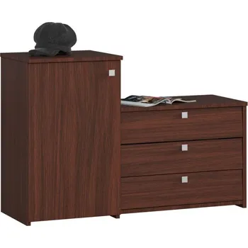 Botník 3 křídlový botník S16 s komodou - wenge