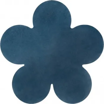 Koberec Koberec protiskluzový SHAPE 3106 Kvítek Shaggy - modrý plyš