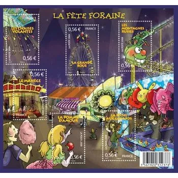 Poštovní známka Post France (2009) MiNr. 4712 - 4717 ** BL 108 - Francie - Lunapark