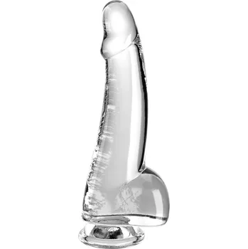 Dildo Pipedream King Cock Clear 7,5" Cock with Balls transparent dildo