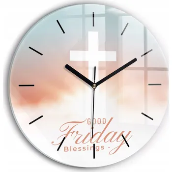 Hodiny Nástěnné hodiny SacroArte bílé 30 cm