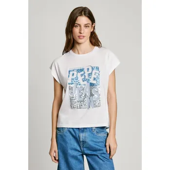 Dámské tričko Pepe Jeans Dámské tričko VITI Barva: bílá, Velikost: S
