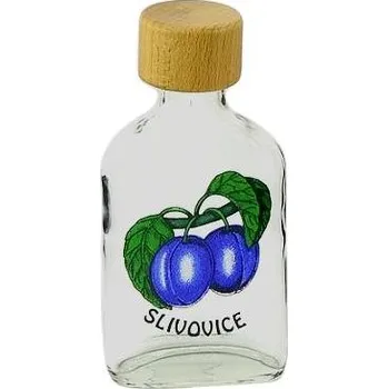 Láhev Láhev Placka 100 ml, dekor švestka