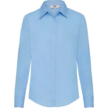 Dámská košile Fruties Dámská košile s dlouhým rukávem Rrezar mid-modrá L