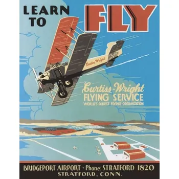 Plechová cedule Plechová cedule letadlo Curtiss Wright
