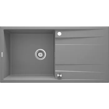 Granitový dřez Deante ERIDAN Granitový dřez s odkapem, šedá ZQE_S713