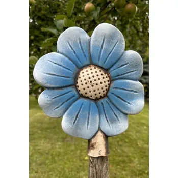 Zahradní dekorace Keramická dekorace na zahradu Plotovka Květina modrá