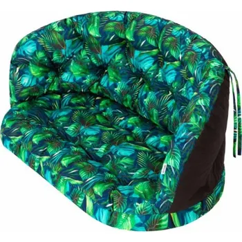 Polštář Polštář na ratanovou sedačku AMANDA oxford, modré listí