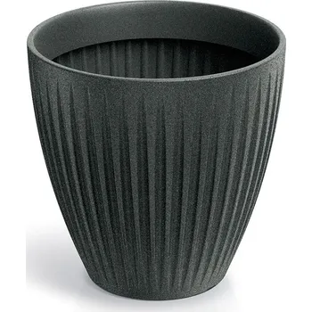 Květináč LATIE GRAND MID granitově černý, varianta 48 cm