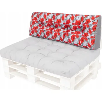 Polštář Dlouhá opěrka na paletu LEO popel / máky