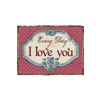 Plechová cedule Plechová retro cedule I love you